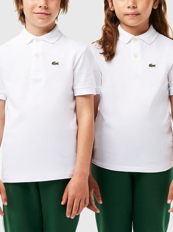 Cotton polo shirt with logo  - 1