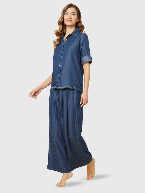 DENIM lyocell shirt with adjustable sleeves - 2