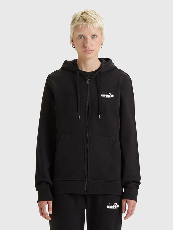 Unisex sweatshirt with hood and zip - 2