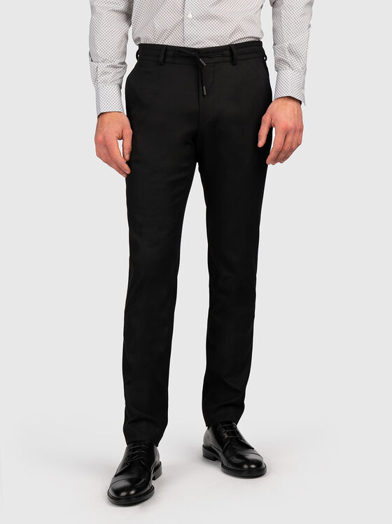 Black trousers with ties - 1