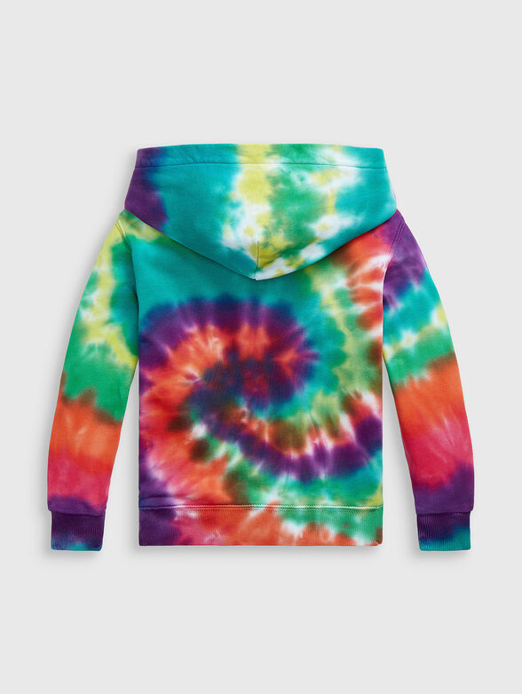 Sweatshirt with hood and tie-dye print - 2