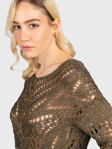 Knitted sweater with shiny accents - 5