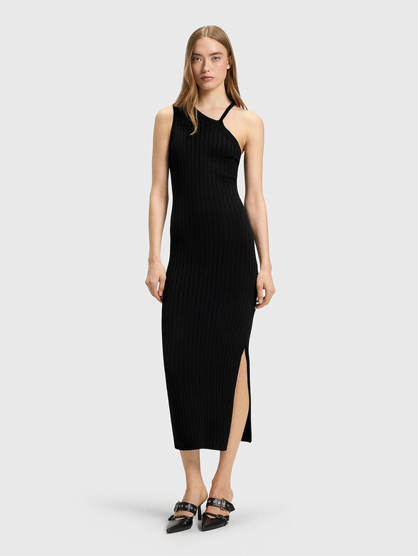 Midi dress with side slit - 1