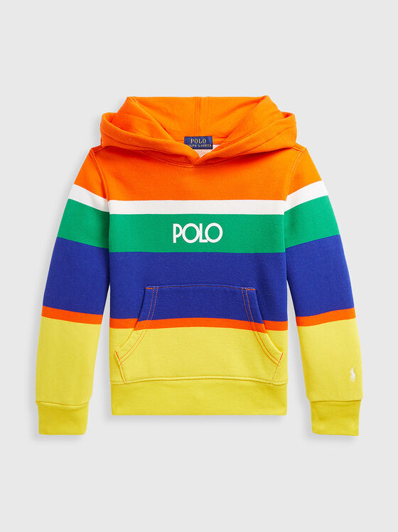 Hooded sweatshirt with multicolour print - 1