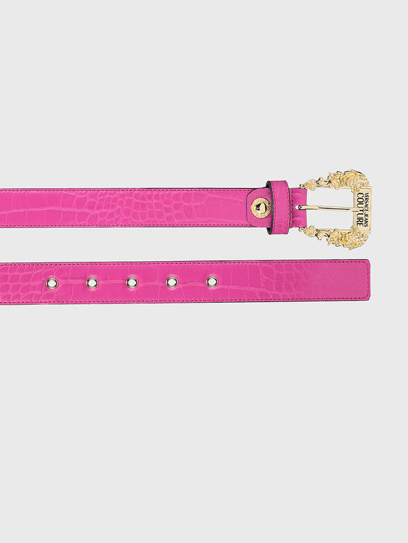 Pink belt with logo buckle - 2