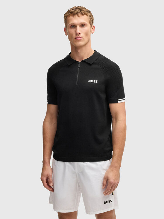 Tricou polo cu mâneci scurte și fermoar - 1