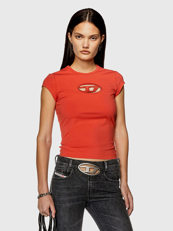 Tricou roșu din bumbac T-ANGIE - 1