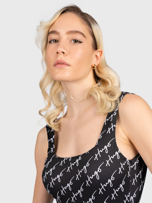 Swimsuit with monogram logo print - 3