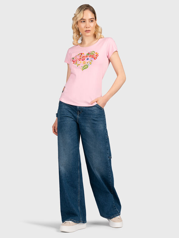 Pink T-shirt TSL065 with print - 6