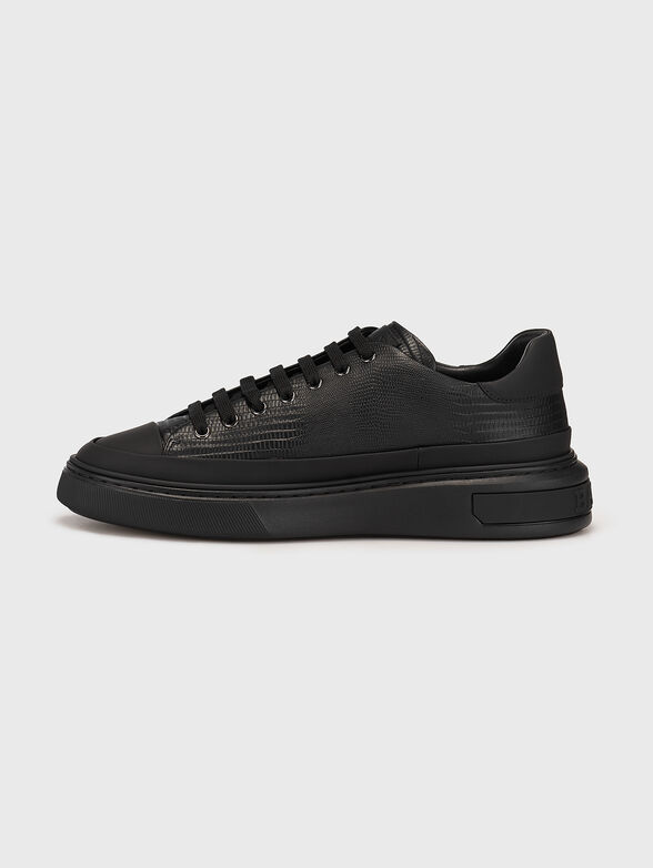 MAILY sports leather shoes with croco texture - 4