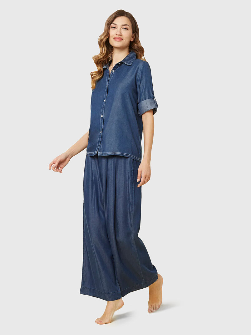 DENIM pants with wide legs - 3