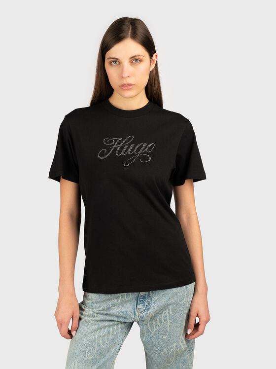 Cotton T-shirt with accent logo - 1