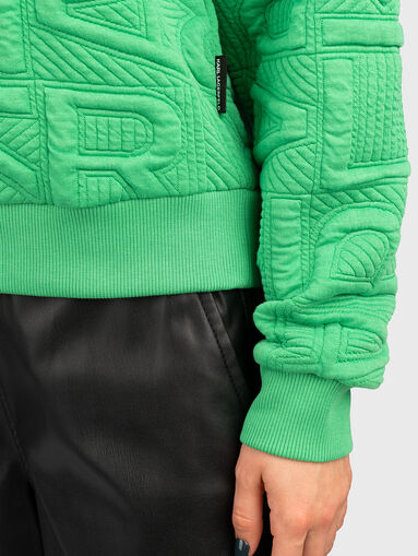 Black sweatshirt with zip  - 4