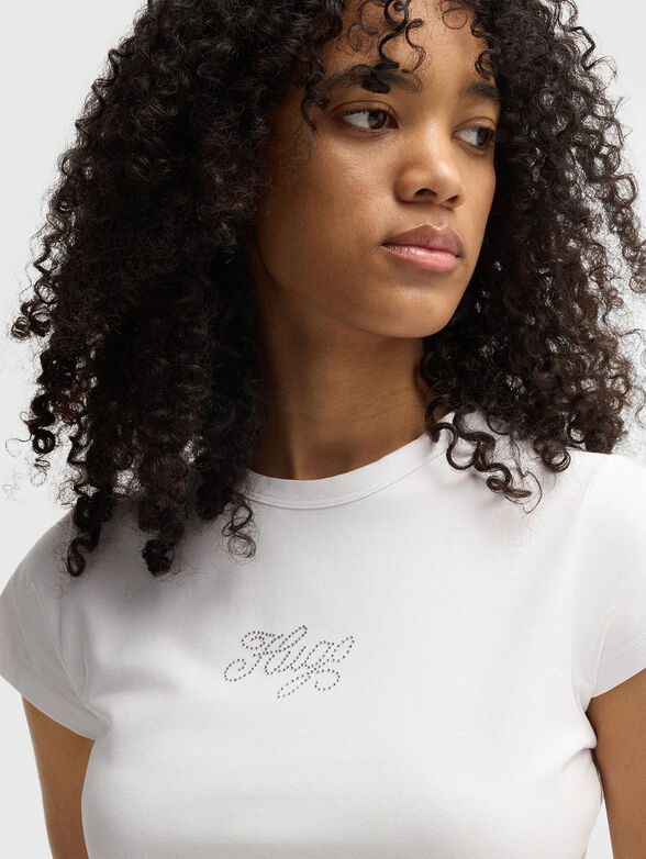 DOME cotton T-shirt with oval neckline - 4