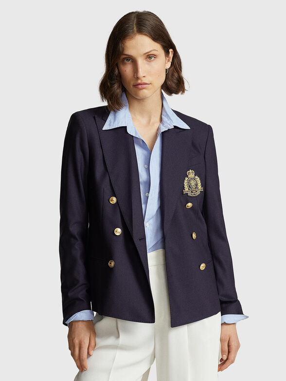 Jacket with accent patch and buttons - 1