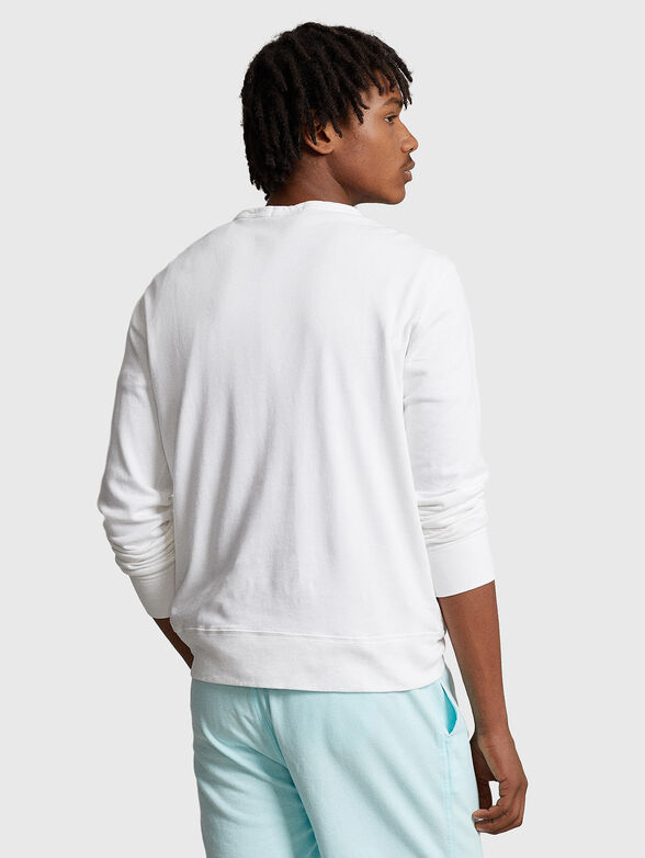 Cotton sweatshirt with logo embroidery - 3