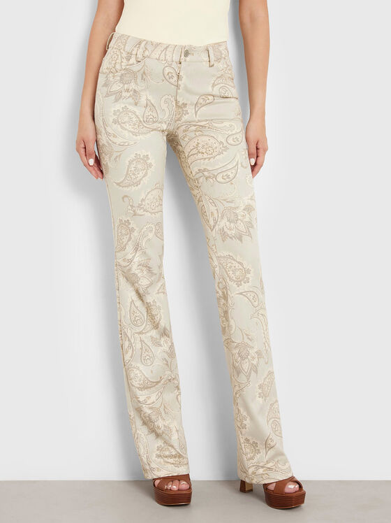 Pantaloni cu imprimeu paisley - 1