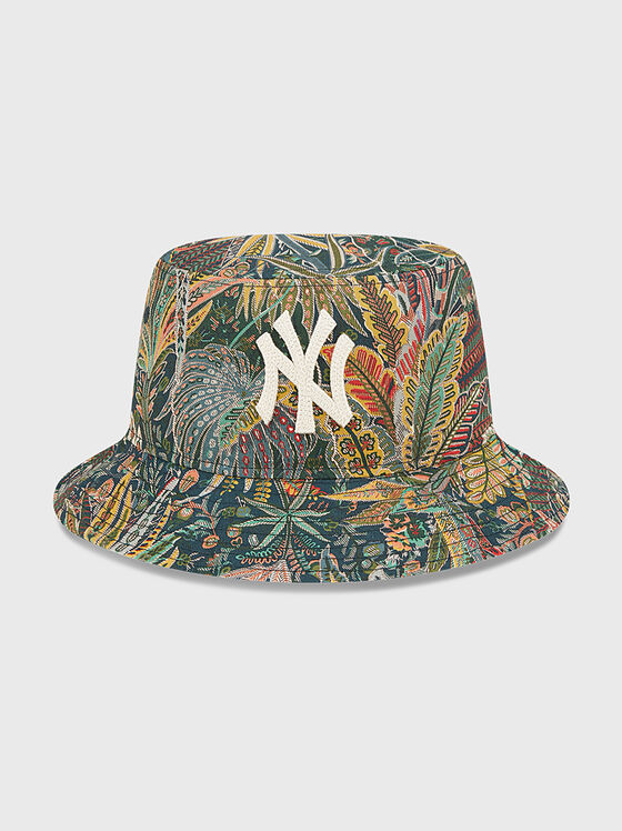 Bucket hat with multicoloured print - 1
