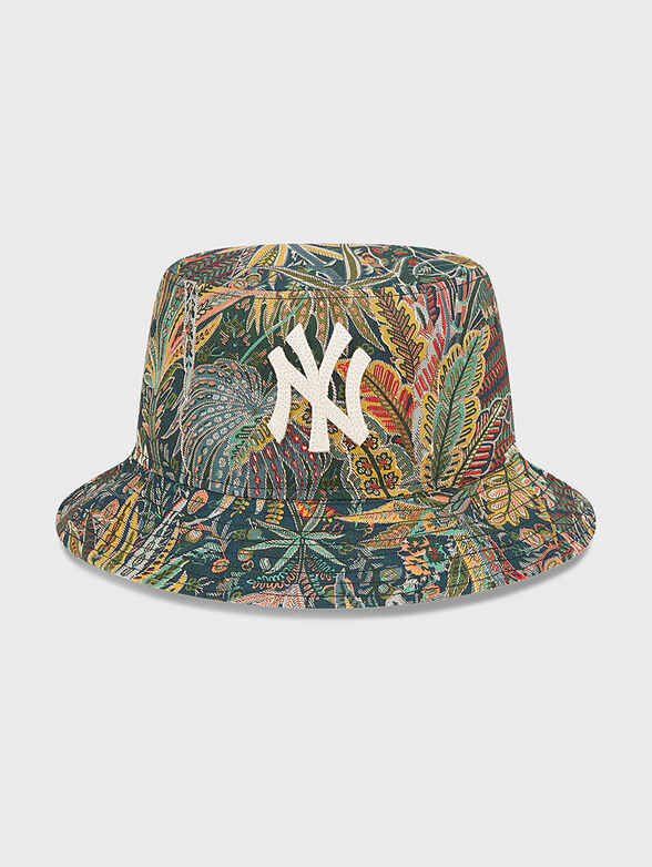 Bucket hat with multicoloured print - 1