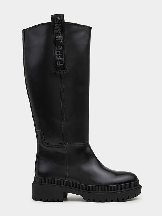 Cizme negre BETTLE din piele ecologică - 1