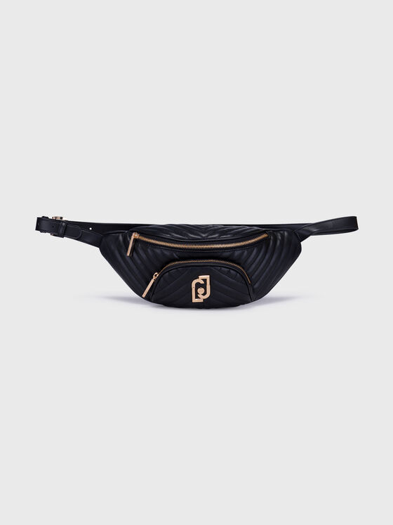 Black eco leather waist bag - 1