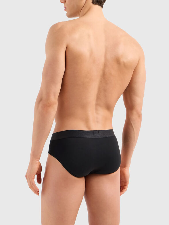 Black briefs with contrasting logo lettering - 2