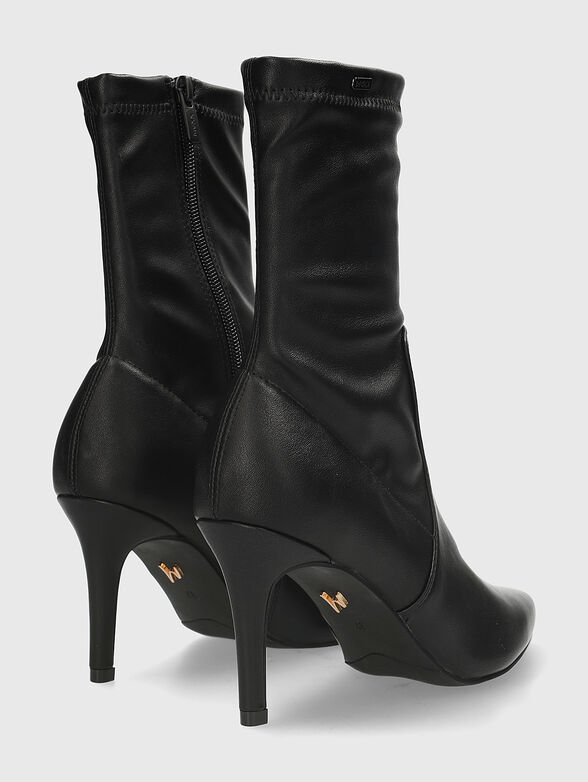 MILEY black heeled boots  - 4
