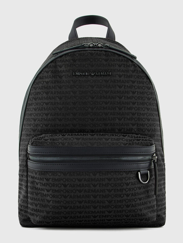 Backpack with monogram logo print - 1