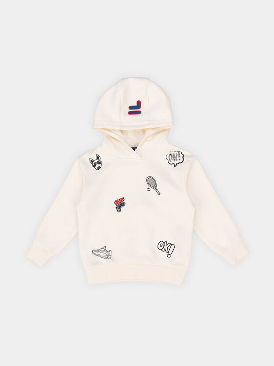 BAKERSIELD hooded sweatshirt with accent embroidery - 1