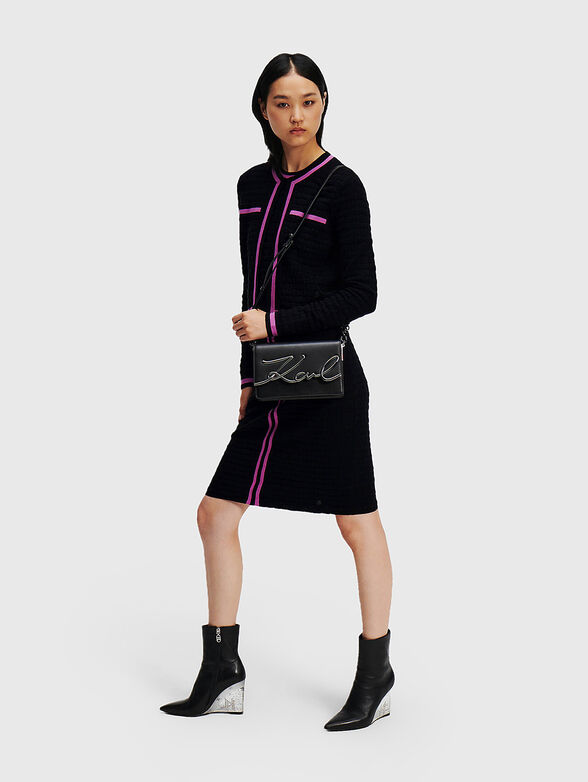 Black knitted cardigan - 2