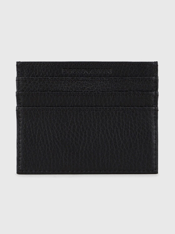 Leather card holder with logo - 1