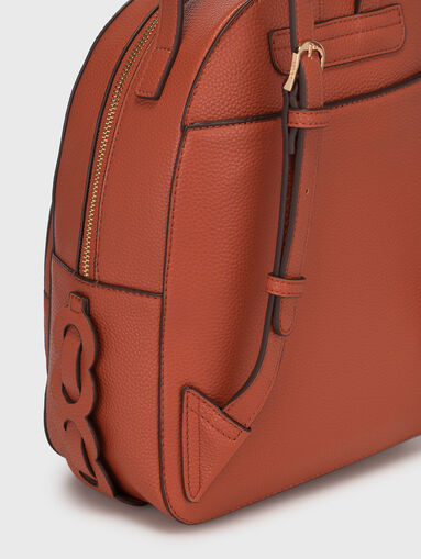 Black backpack with logo element - 5