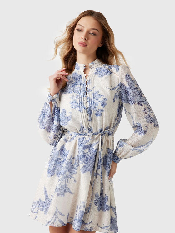 ADLAIDE flare mini dress with print - 1