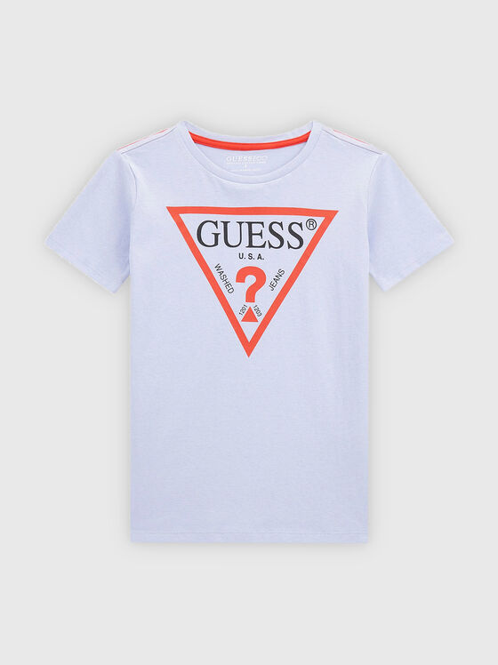 T-shirt with a triangular neon logo - 1