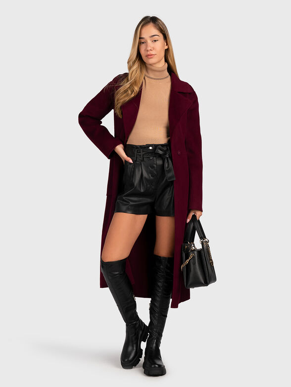 Beige coat with logo accents - 2