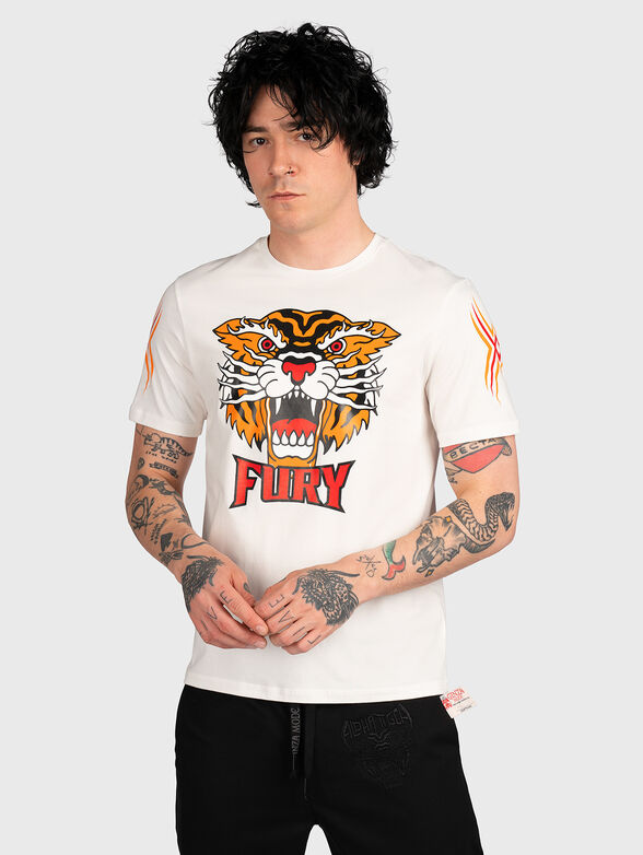 TS147 T-shirt with contrasting print  - 1