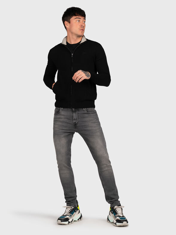 ORVAL cardigan with zip and embroidered logo - 2