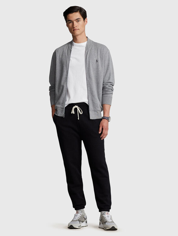 Logo-embroidered sweatshirt in grey  - 2