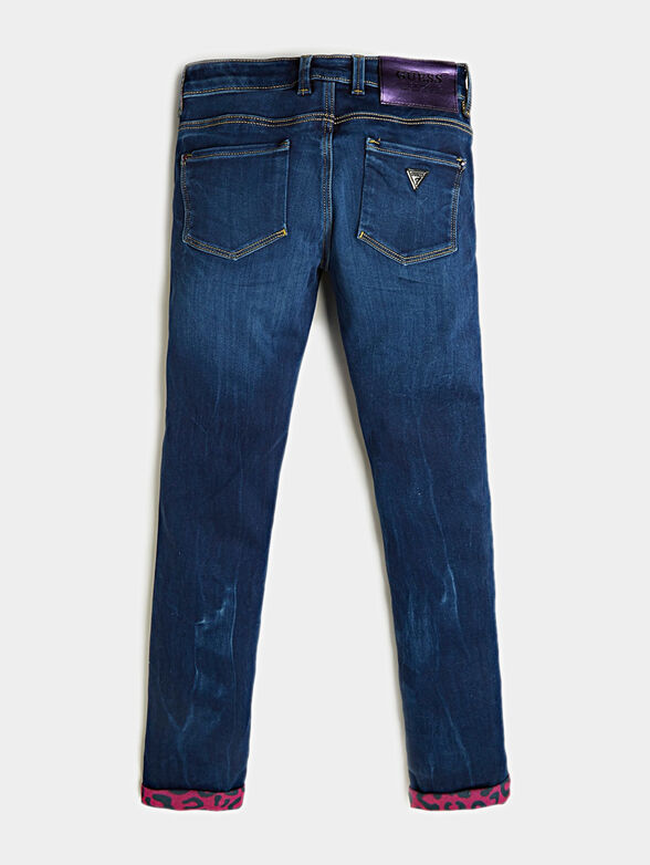 Blue denim with accent logo label - 2