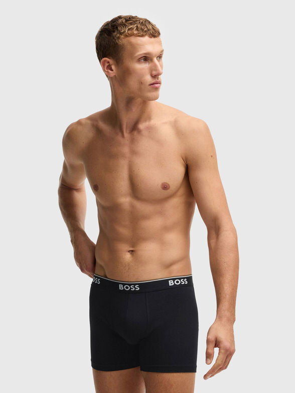 Set of three cotton boxers with logo - 2
