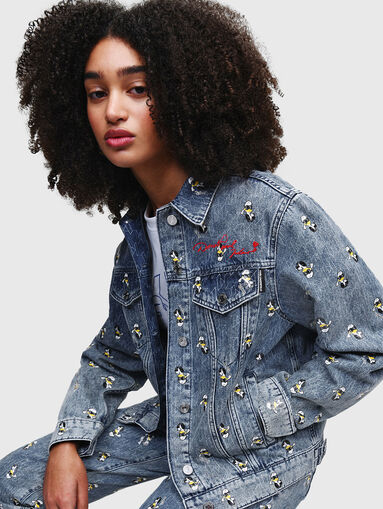 KLxDISNEY denim jacket with monogram print - 4
