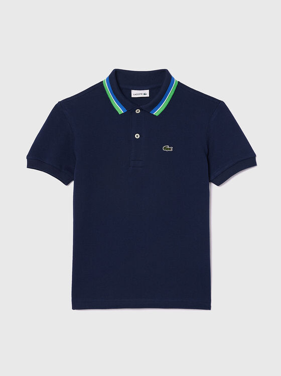 Polo shirt with contrast collar  - 1