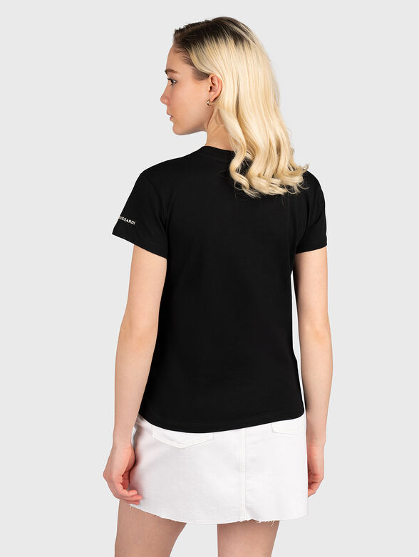 Black T-shirt with logo accent - 3