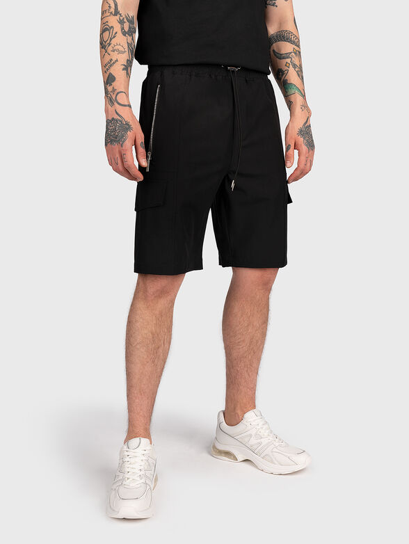 Cargo shorts with accent zips - 1