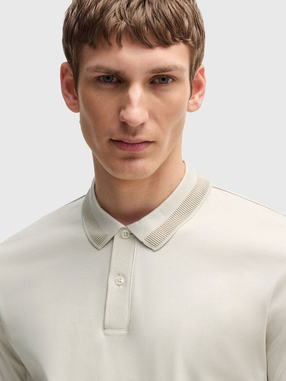 Cotton polo shirt with buttons - 4