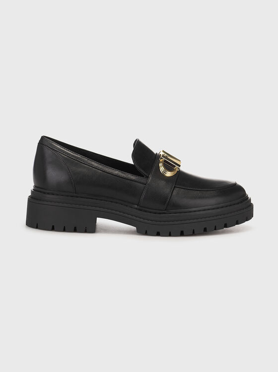 Mocasini din piele neagră PARKER - 1