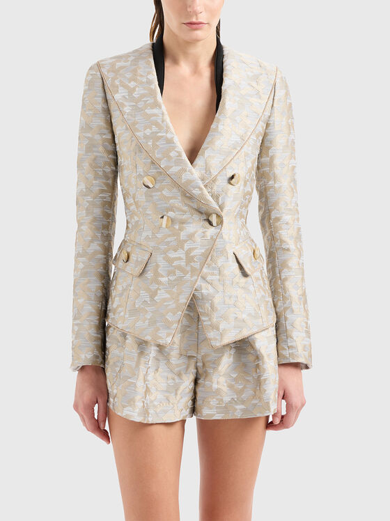 Jachetă din jacquard cu închidere dublă  - 1