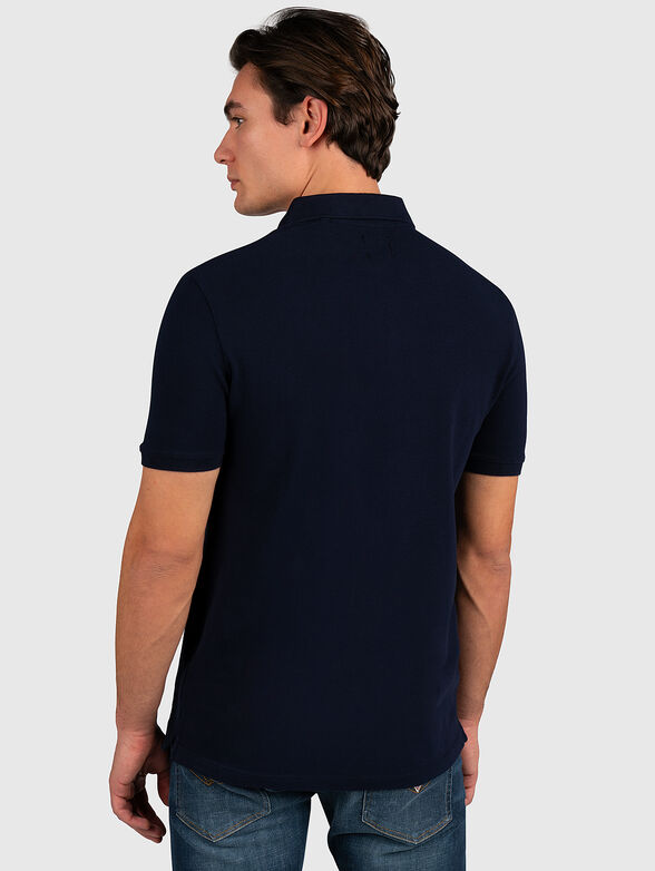Blue polo shirt with logo detail - 4