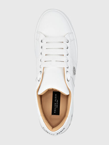 White leather shoes with green details - 5