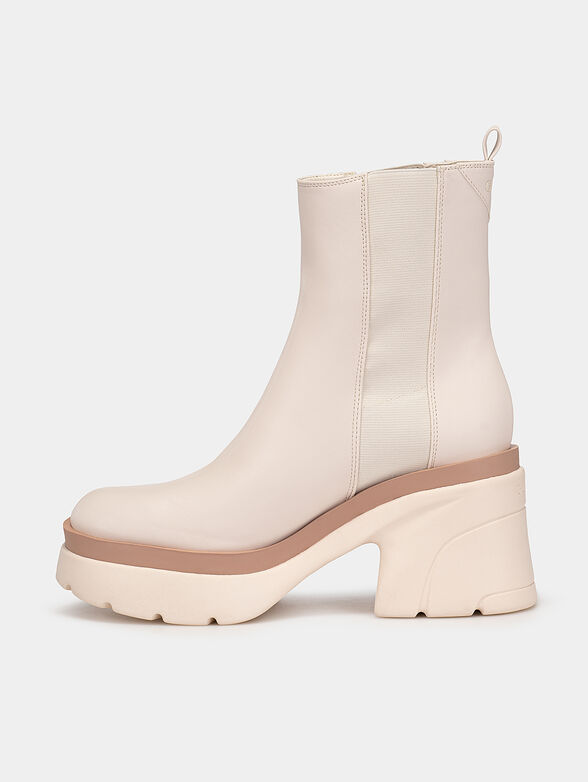 VANETA black ankle boots with elastic inserts - 4
